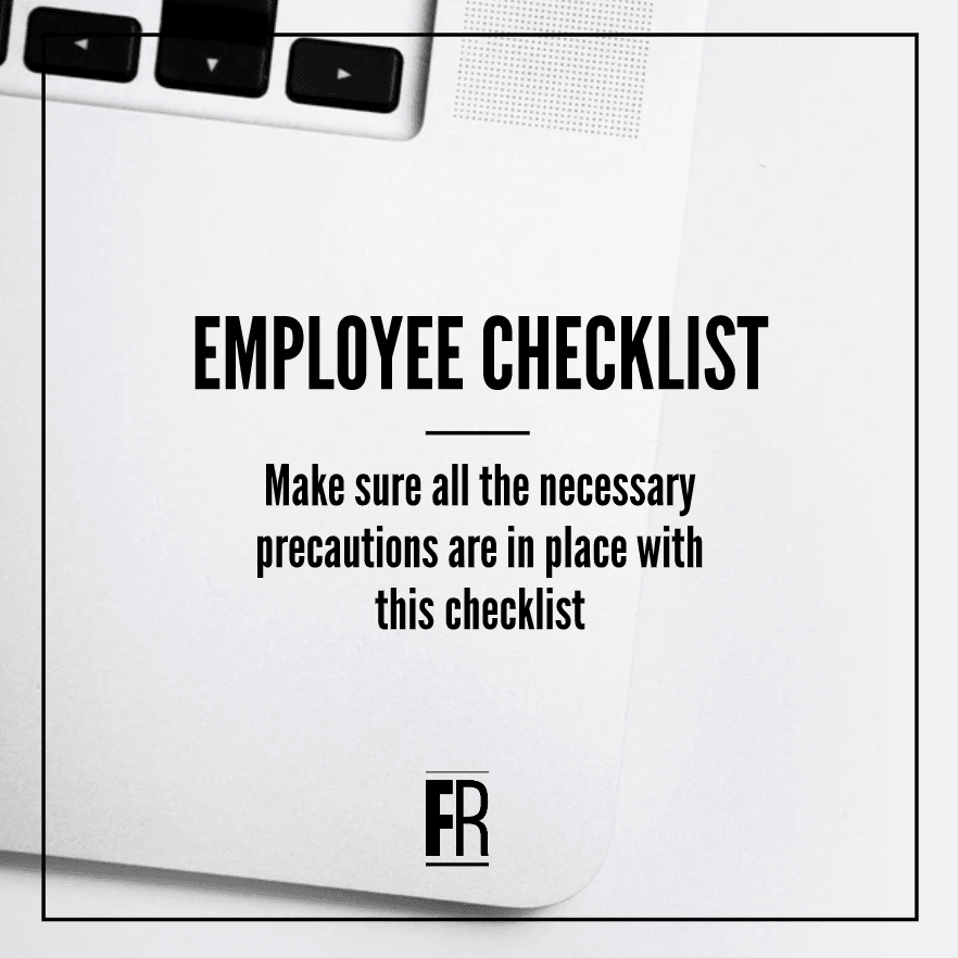 Covid 19: Employee Checklist Template