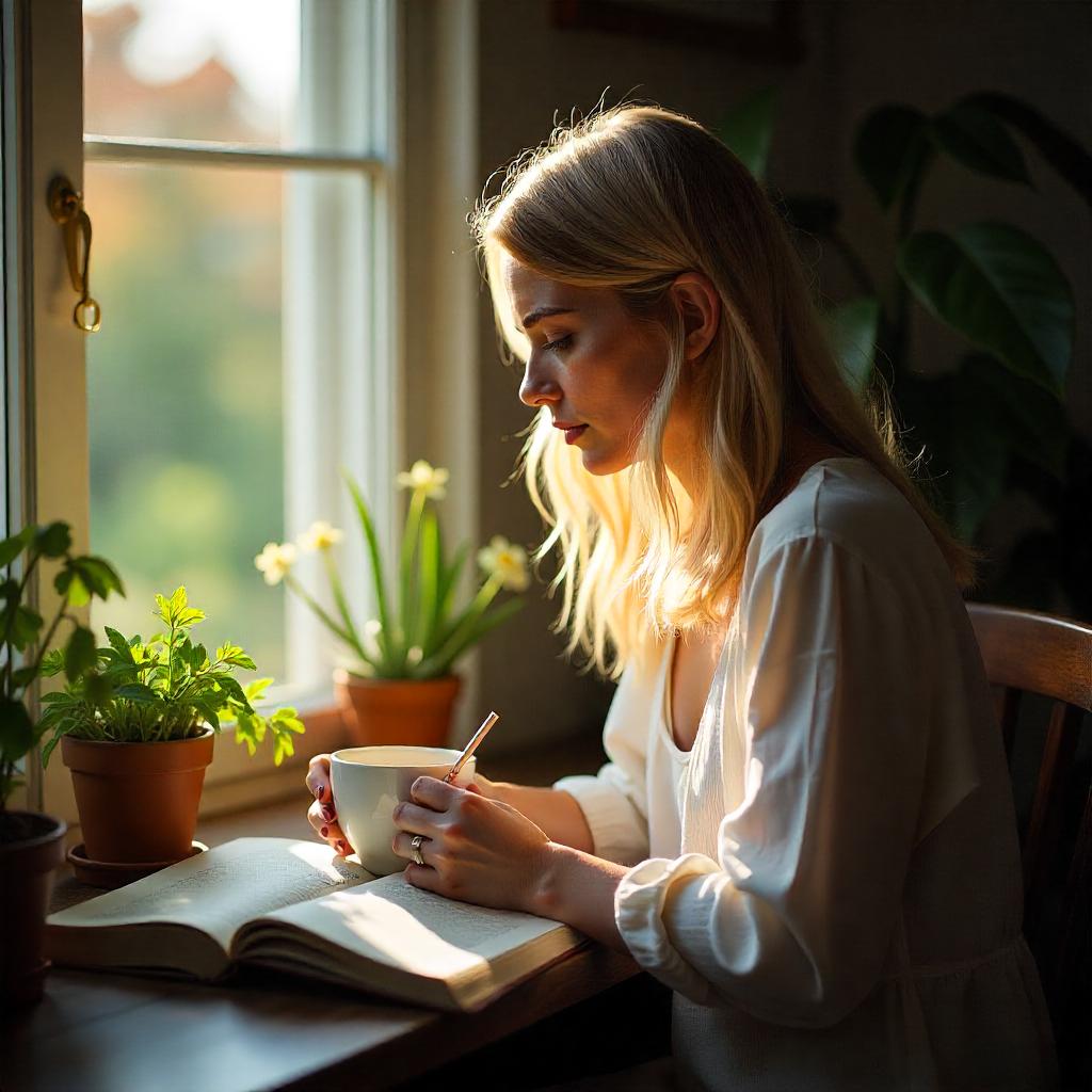 girl sitting and practicing law of attraction